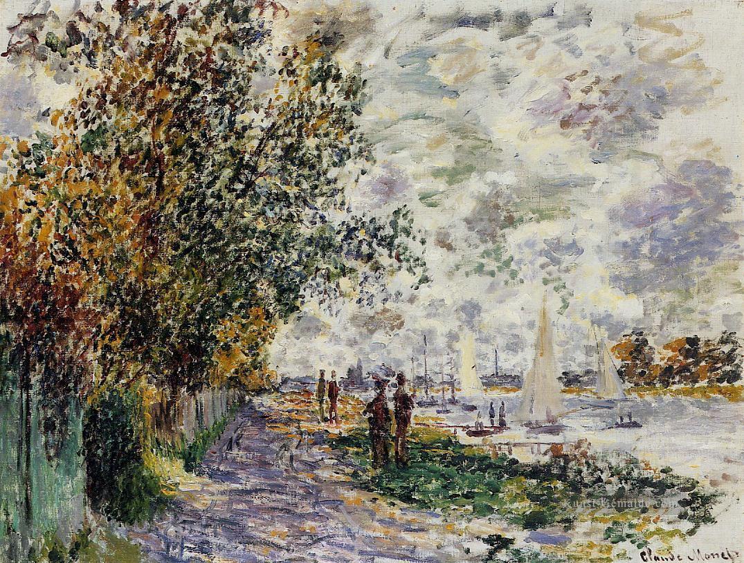 Die Flussufer bei Petit Gennevilliers Claude Monet Szenerie Ölgemälde